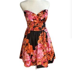 Speechless Satin Floral Party Dress